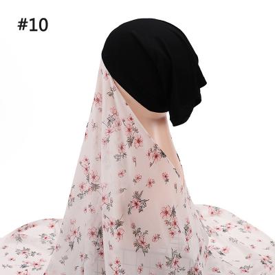 China New Arrival European American Instant Printed Chiffon Scarf Hijab Accessories Women Tudung Bawal Shawls With Undersacrf Hijabs for sale