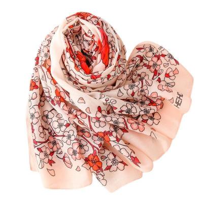 China 2022 New Design American European Beautiful Scarf Women Fashion Long Soft Printed Muslim Digital Printed Scarf for sale