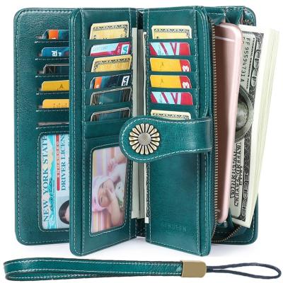 China Fashion Wholesaler Luxury PU Waterproof Leather Women's Wallets Slim Genuine Leather for sale