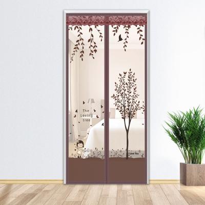 China Modern Cool Breeze In Annoying Bugs Fly Screen Door Curtain With Embroidery Designs for sale