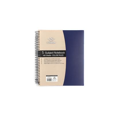 China 145*210mm Spiral Hardcover Simple Design 60-80 Sheets Custom Colors Coil Spiral Notebook for sale