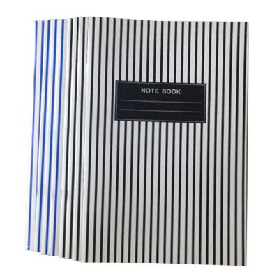 China Wholesale Custom Cute 2021 Hardcover Striped Pattern Journal Saddle Stitch Notebook for sale