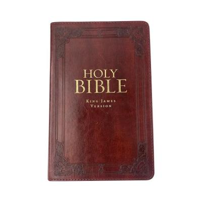 China Promotion Customization Wholesale Pu Leather Holy Bible Book Printing With Zipper Bag for sale