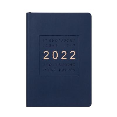 China 2022 Hardcover Book A5 PU Leather Cover Soft Solid Colors Diary Logo Daily Planner Agenda Notebook Custom Diary for sale