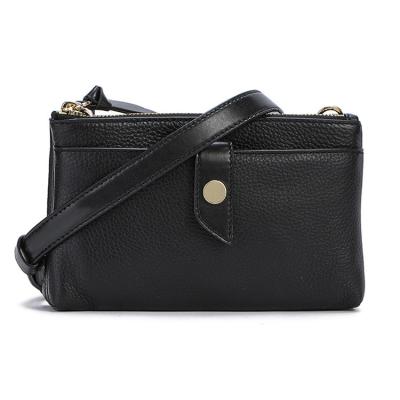 China Practical and Stylish Crossbody Bag High Quality Double Zipper Solid Color Office Bag Messenger for sale