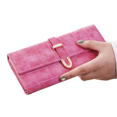 China Embroidery 2021 New Design Long Card Holder Wallets For Women PU Leather Purse Embroidery Fashion Ladies Wholesale Custom Wallets for sale