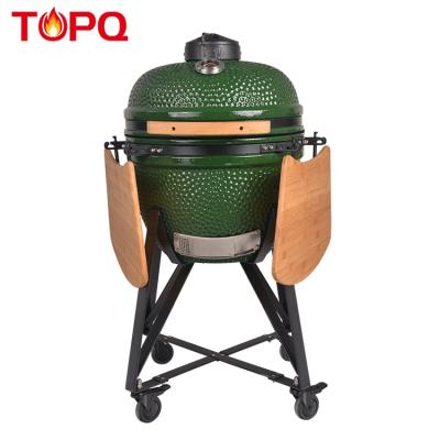 China TOPQ adjustable size 20 inch cheap portable outdoor kamado bbq smoker charcoal roaster grill clay for sale