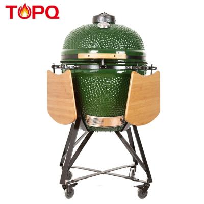 China TOPQ factory 23 inch size kamado kitchen adjustable high quality outdoor barbecue smoker ceramic pellet grill for sale