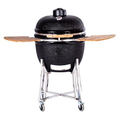 China Garden Furniture Stainless Steel XL Ceramic Kamado 25 Inch Large Height Adjustable Grill for sale