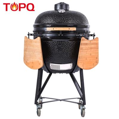 China TOPQ XL Adjustable Size 25 Inch Portable Barbecue Kamado Grill Clay Charcoal Tandoor Outdoor Ceramic Oven Smoker for sale