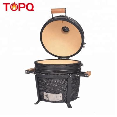 China TOPQ Size Adjustable Small Ceramic Charcoal Kamado Barbecue Grill for sale