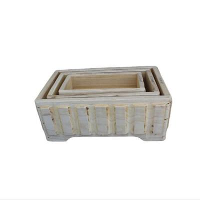 China Europe manufacture wooden garden crafts stand flower pots for plant flower for sale