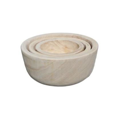 China Europe Natural Wood Crafts Rustic Wooden Dough Bowl For Decor Wholesale Custom for sale