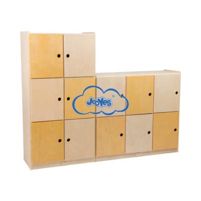 China New Cozy Kindergarten Kids School Furniture Wooden Storage Cabinets for sale