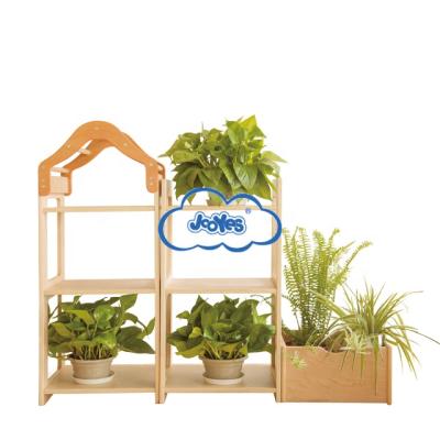 China JOOYES Factory Eco-friendly Material Kids Classroom Equipment Wooden Rack School Equipment for sale