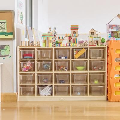 China Kindergarten Eco - Friendly Material Children Wooden Shoe Cabinet Furniture for sale