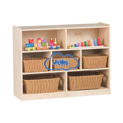 China Eco-friendly Materials Storage Shelf Rack Kindergarten Furniture Toys Storage Cabinet Kids for sale