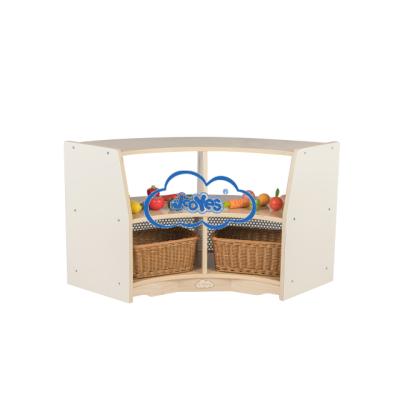 China eco-friendly montessori kindergarten furniture material cabinet wood shelf for sale