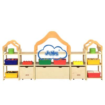 China Good Quality Children Cozy Nursery Classrooms Wooden Combination Cabinet Guard Furniture Side Sets for sale