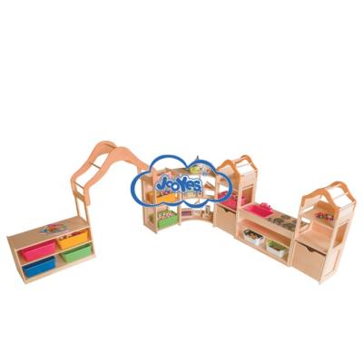 China Eco - Friendly Material Pre Educate Babysitting Shelf Children Playground for sale