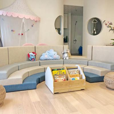 China Eco - Friendly Material Semiround Combinational Modern Kindergarten Sofa Set Furniture for sale