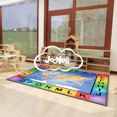 China World Map Material Colorful Children's Modern Design Eco-friendly Carpet for sale