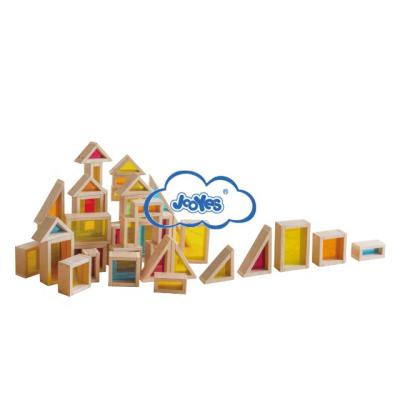 China 40 Pieces Kindergarten Kids Kindergarten Kids Wooden Frame Eco-friendly Solid Material Colorful Acrylic Building Block for sale