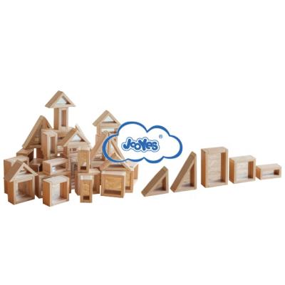 China Kindergarten Toys 40 Pieces Acrylic Wooden Building Blocks Mirror Wood Frame Eco-friendly Material for sale