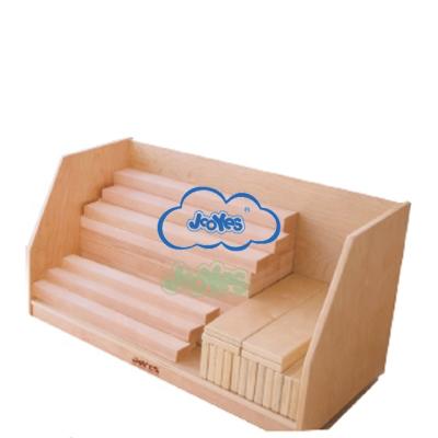 China Eco-friendly Material Preschool Kids Wooden Building Block Cabinet Block Storage for sale