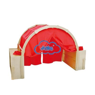 China Eco-Friendly Material Natural Wood Cove Children's Tent Wooden Kids Play House for sale