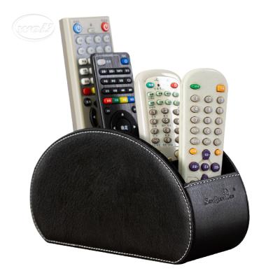 China Sustainable Hotel Leather Storage Organization Universal Remote Control TV Stand for sale