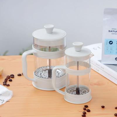 China WITH LID KLP Eco Friendly Plunger Press 600ml Bamboo Coffee Press French Glass Coffee Maker for sale