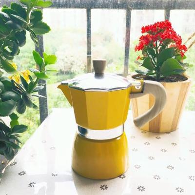 China WITH LID KLP 6 Cups Coffee Espresso Filter Coffee Stove Moka Pot Cafetera Italiana Italian Mocha Pot Aluminum Espresso for sale