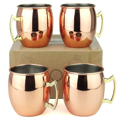 China Sustainable KLP Mirror Polished Stainless Steel-Copper Mugs Mule Mugs Moscow Mule Mugs Set Of 4 for sale