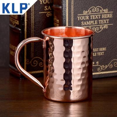 China Viable Direct Point Viable Pure Point Cocktail Hammer 13oz Moscow Copper Factory KLP Mule Cup Pure Copper Mug for sale