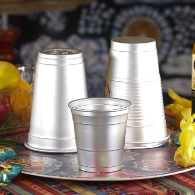 China Safe Food Grade KLP Cups Wholesale Manufacturers Disposable Environmental Friendly Metal Cup Aluminum Tumbler Cups for sale