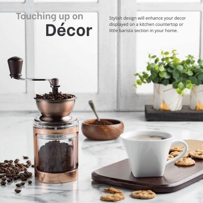 China KLP Hand Coffee Grinder Manual Coffee Grinder Stainless Steel Espresso Coffee Maker Outdoor Grinder for sale