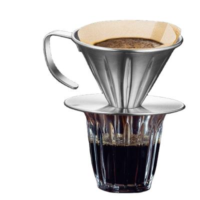 China KLP Industrial Reusable Stainless Steel Coffee Filter Holder Drip Filters v60 Flow Device Baskets Coffee Filters for sale