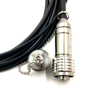 China Automotive Outdoor Waterproof Tactical ODC Fiber Cable Connector ODC 2/4 Cores Plug Armored Cable Patch Cord for sale