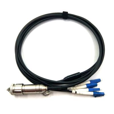 China Automotive Outdoor Waterproof Tactical Fiber Optic Cable Connector ODC 4 Cores Plug In Fiber Cable Assembly for sale