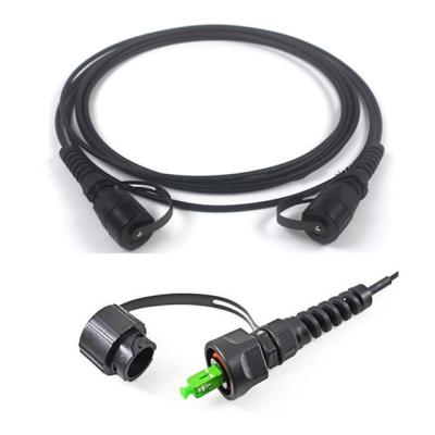 China Hard Rugged Outdoor Waterproof SM MM Fiber Optic Patch Cord With Waterproof ODVA LC Connector for sale