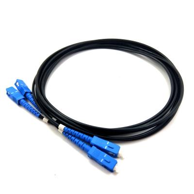 China Military Armored Fiber Optic Patch Cord SC Tactical Fiber Connector Military Armored Fiber Optic Patch Cable for sale