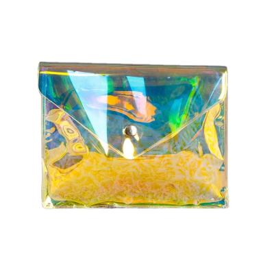 China Eco-friendly Laser Hologram Custom PVC Makeup Bag Transparent Cosmetic Bag for sale