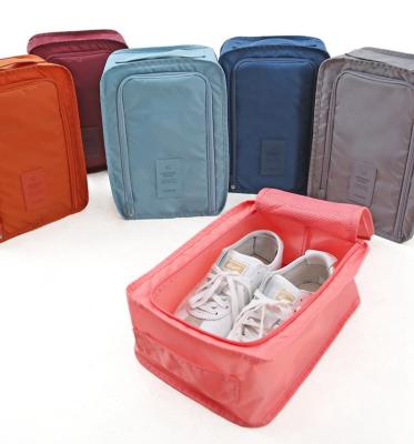 China Eco-friendly Printed Hot Selling Waterproof Plain Oxford Cloth Travel Shoe Bag for sale