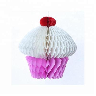 China Thanksgiving Day Foldable Decoration Cloth Structural Paper Ice Cream Honeycomb For Party for sale