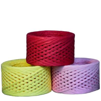 China asunpaper environment friendly hot sale brown color natural ribbon, ribbon raffia paper ribbon for sale