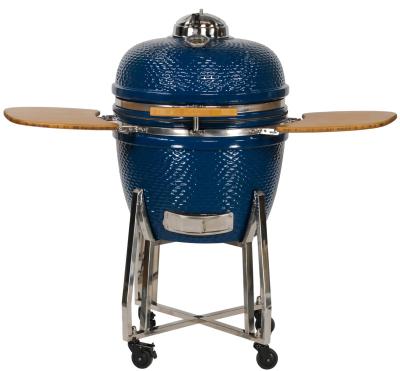 China 22 Inch Height Adjustable Removable Ceramic Barbecue Grill Outdoor Kamado Grill for sale