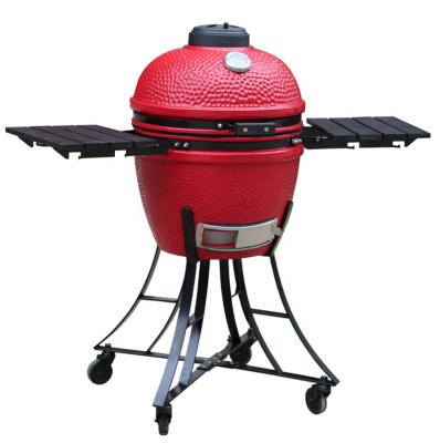 China Easily Assembled Large 18 Inch Kamado Tandoor Oven BBQ Grill Charcoal Green Color Large Boats Partner Ceramic BBQ Grills for sale