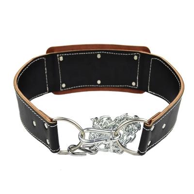 China Comfortable Gym Bodybuilding Fitness Powerlifting 10Mm Leather Belt Leather Belt Protective Adjustable Custom Weightlifting for sale