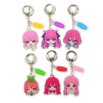 China Eco-friendly Cartoon Quintessential Quintuplets Fashion Anime Key Chain Woman For Pants Kids Door Pendant Key for sale